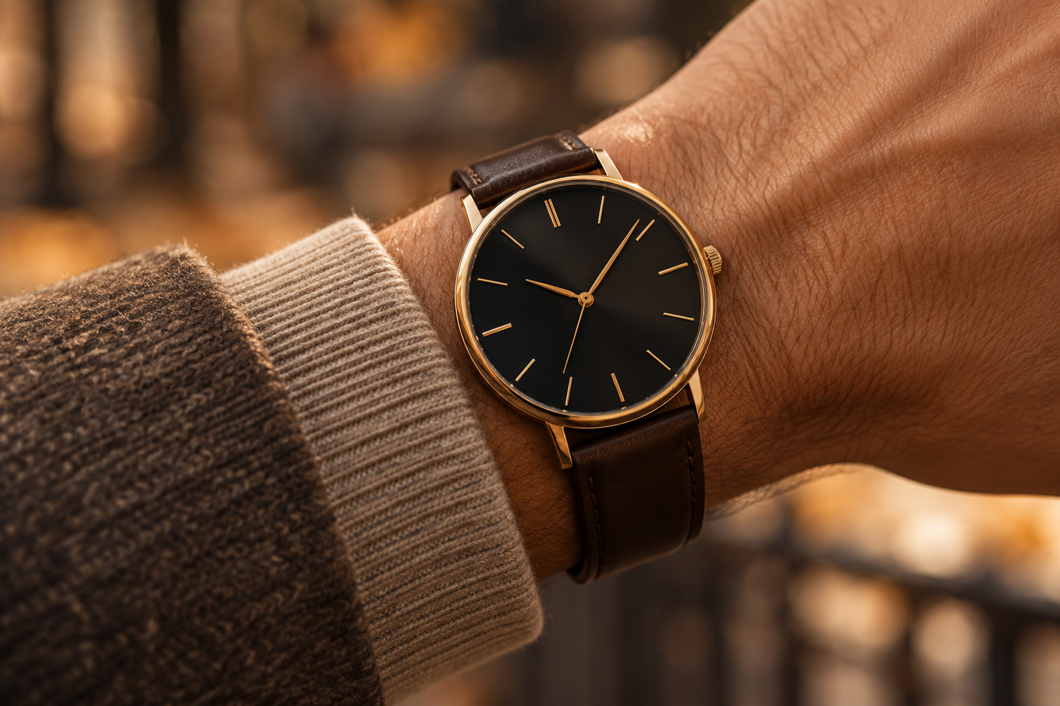 Watch worn on a wrist