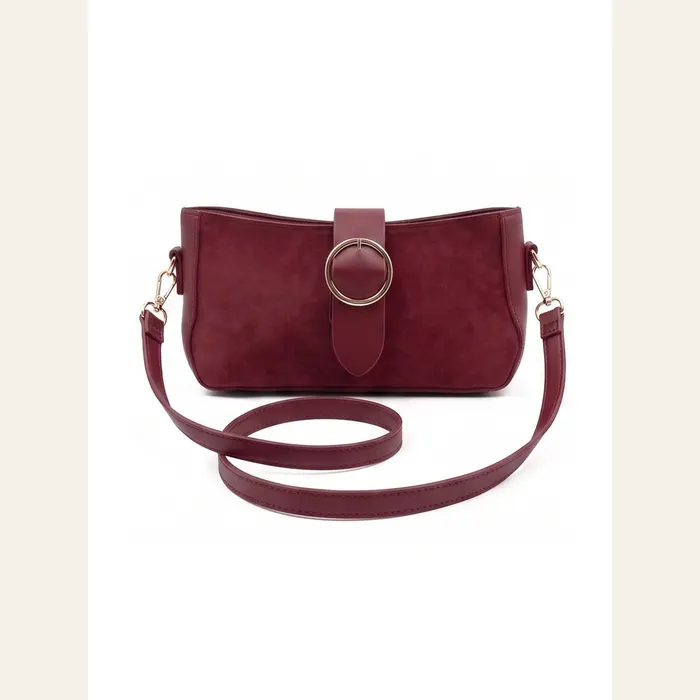 Aries Maroon Crossbody Bag
