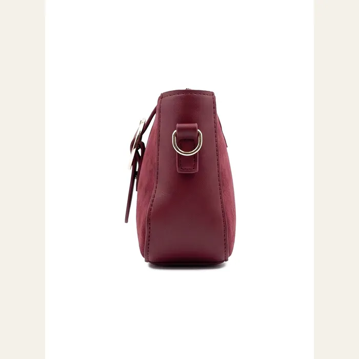Aries Maroon Crossbody Bag, view 3