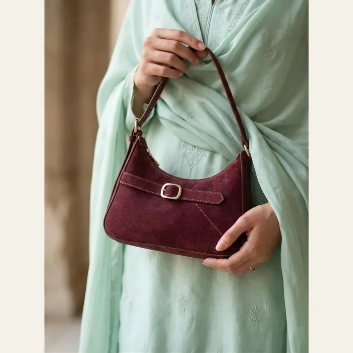 Barcelona Maroon Shoulder Bag, alternate view