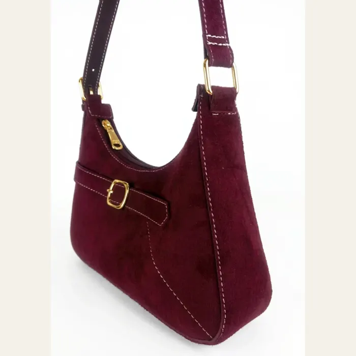 Barcelona Maroon Shoulder Bag, view 3