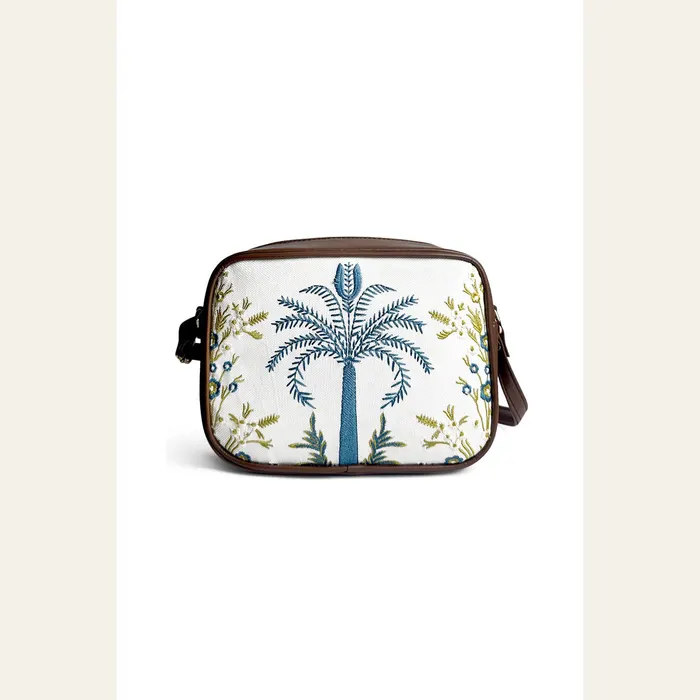 Blue Palm Crossbody Bag