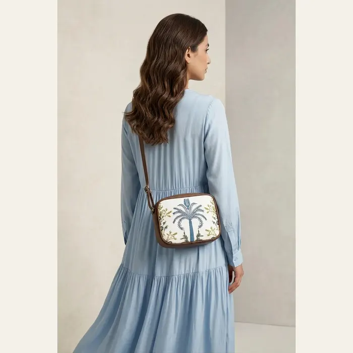 Blue Palm Crossbody Bag, alternate view