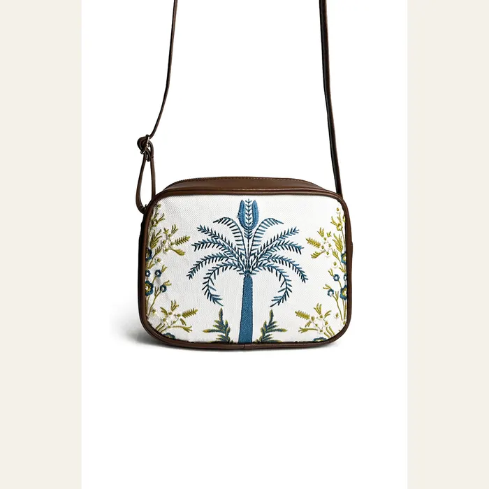 Blue Palm Crossbody Bag, view 3