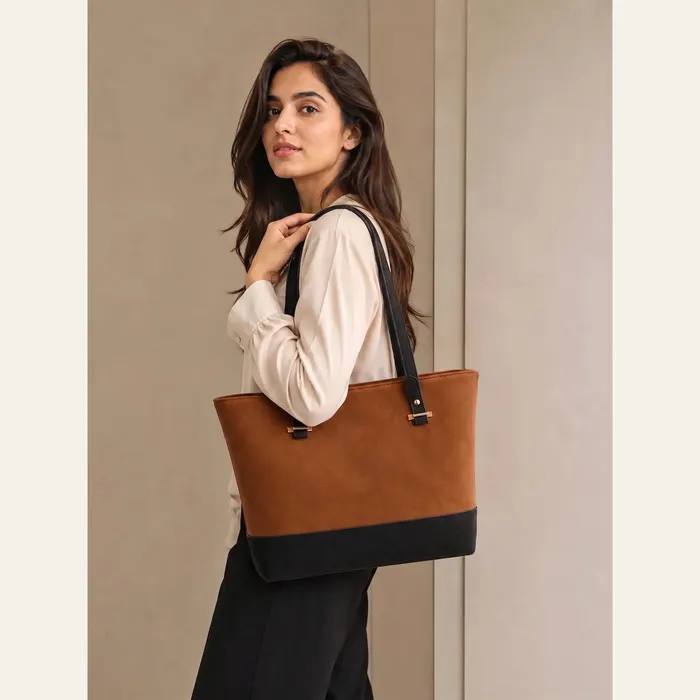 Evline Brown/Black Three-Piece Set, handbag, alternate view