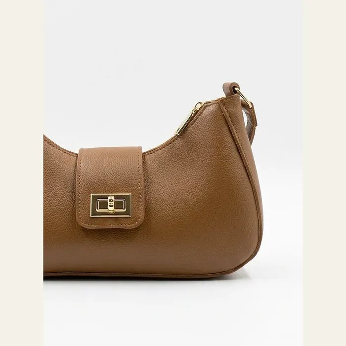 Geneva Brown Shoulder Bag, view 3