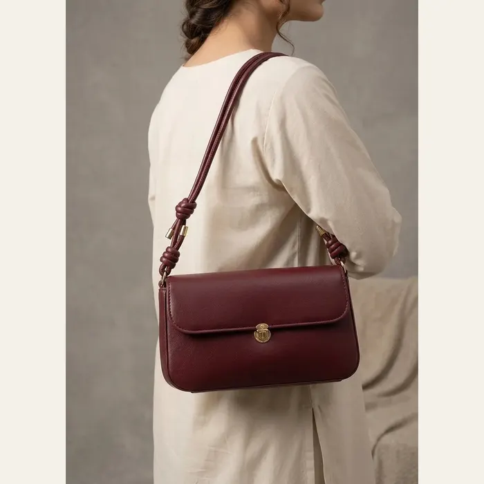 Leo Maroon Shoulder Bag, alternate view