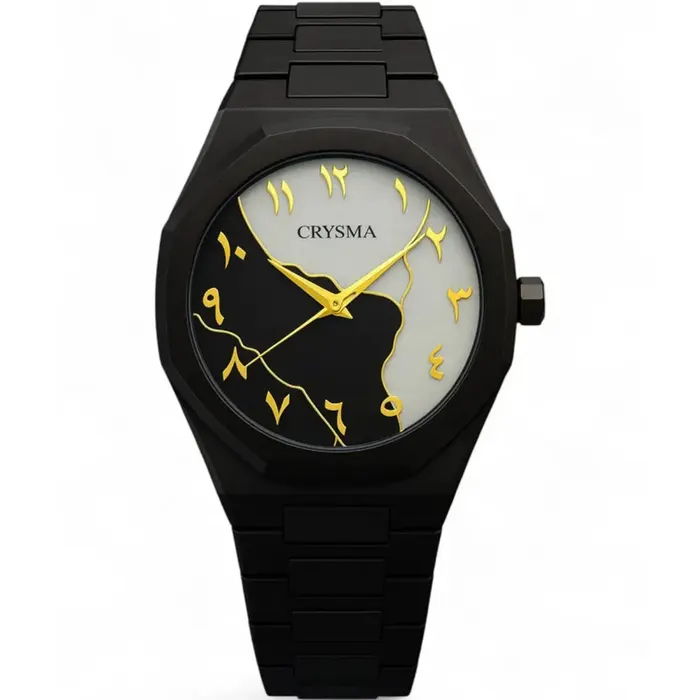 Crysma Axen CRL812G-BLK-BLKWHT Metal Band Men Watch in White