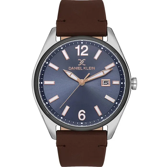 Daniel Klein DK13666-5 Leather Band Men Watch in Blue, main view