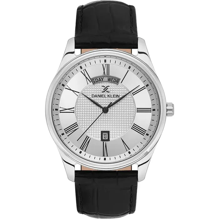 Daniel Klein DK13738-1 Leather Band Men Watch in White