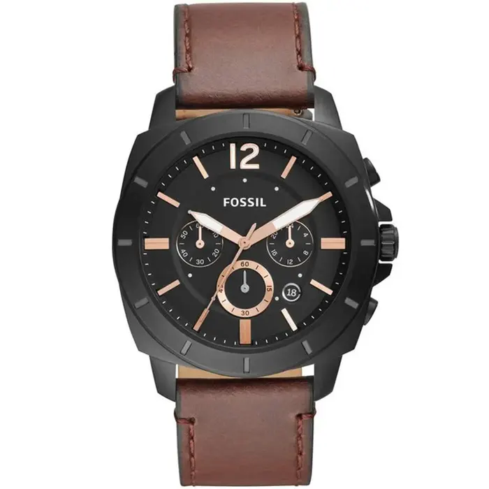 Fossil BQ-2380 Privateer Leather Band Men Watch in Blue