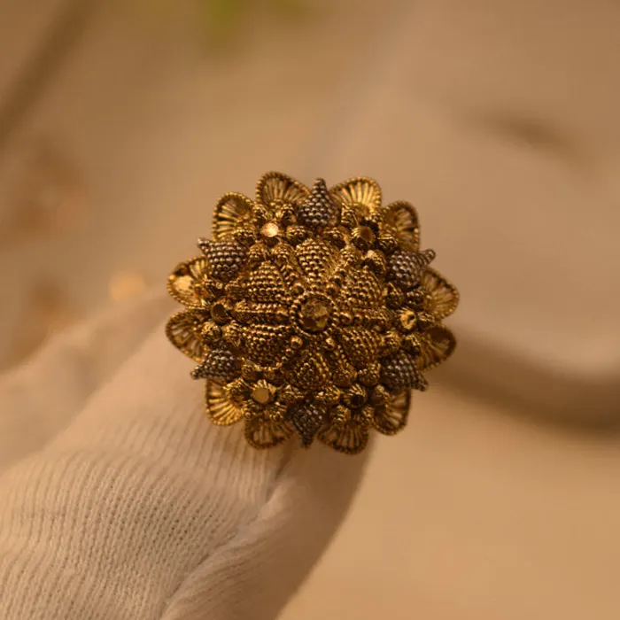 Dazzling Unique Design 24K RP Gold Plated 4.5 Gram Ring