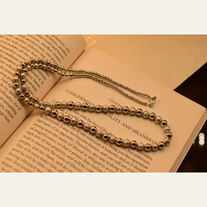 Elegant Unique Design Long Mala in Silver, main view