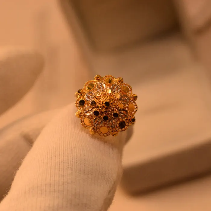 Fancy Unique Design 22K RP 3.5 Gram Gold Plated Ring