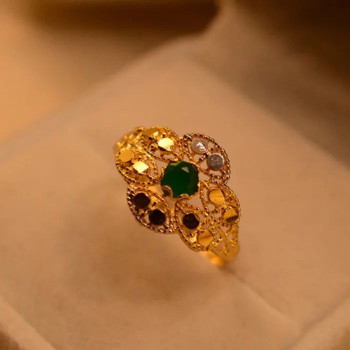 Gorgeous Unique Design 22K RP 2.5 Gram Gold Plated Ring, alternate view