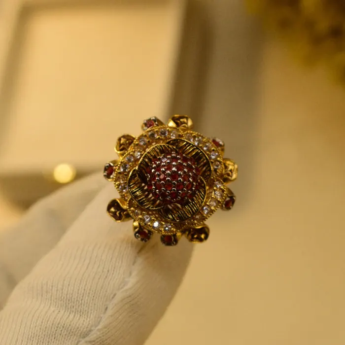 Gorgeous Unique Design 24K Gold Plated 5.1 Gram Ring