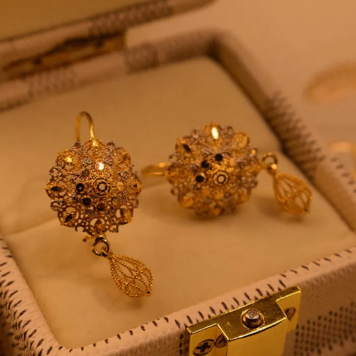 Luminous Design 22K RP 3.4 Gram Gold Plated Earrings, alternate view