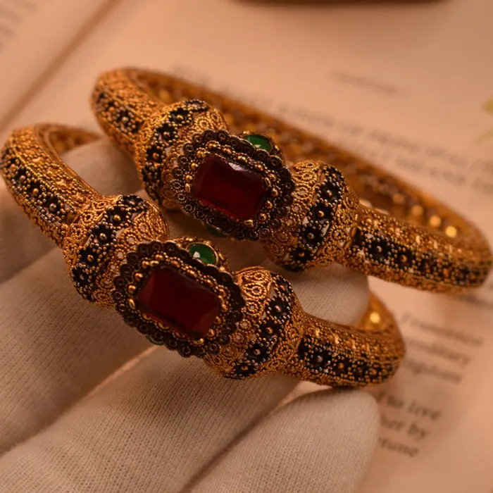 Luminous Design 24K RP Gold Plated 35 Gram 2pc Bangle