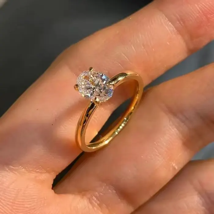 Solid 925 Chandi 2.2 Grams 18K Gold Plated Ring
