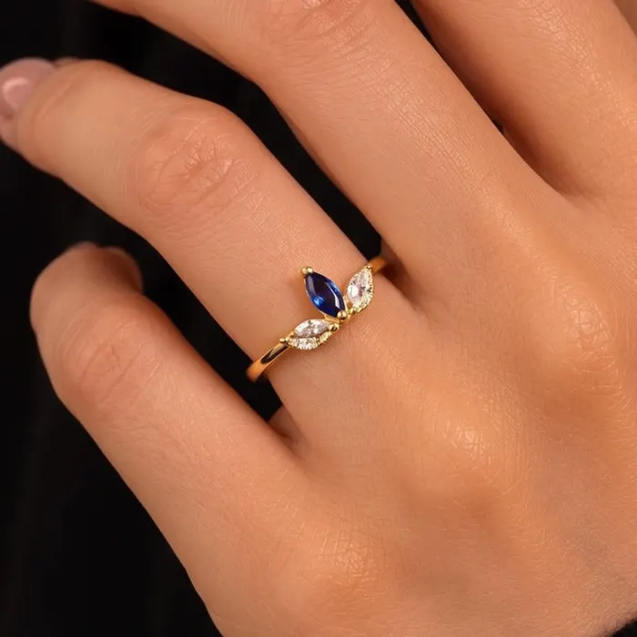 Solid 925 Chandi 2.3 Grams 18K Gold Plated Ring
