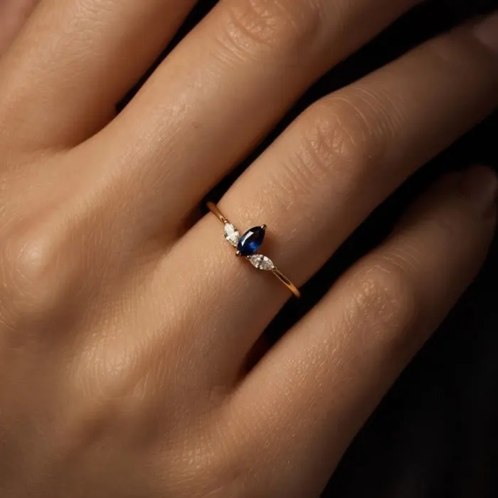 Solid 925 Chandi 2.3 Grams 18K Gold Plated Ring, alternate view