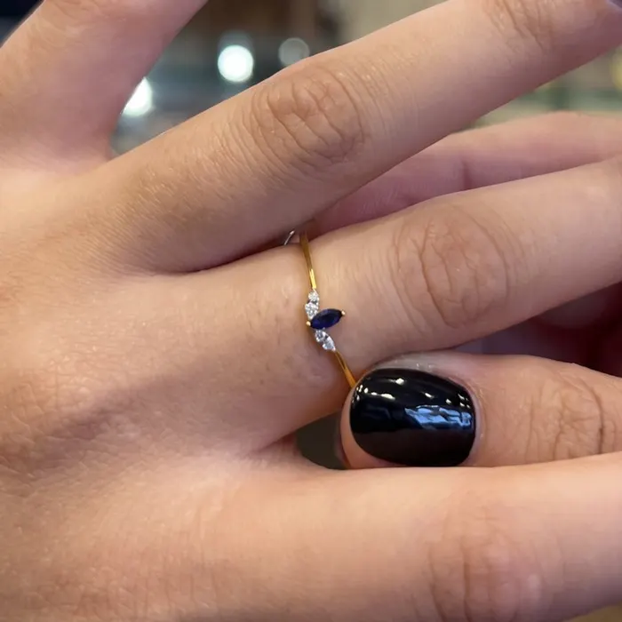 Solid 925 Chandi 2.3 Grams 18K Gold Plated Ring, view 3