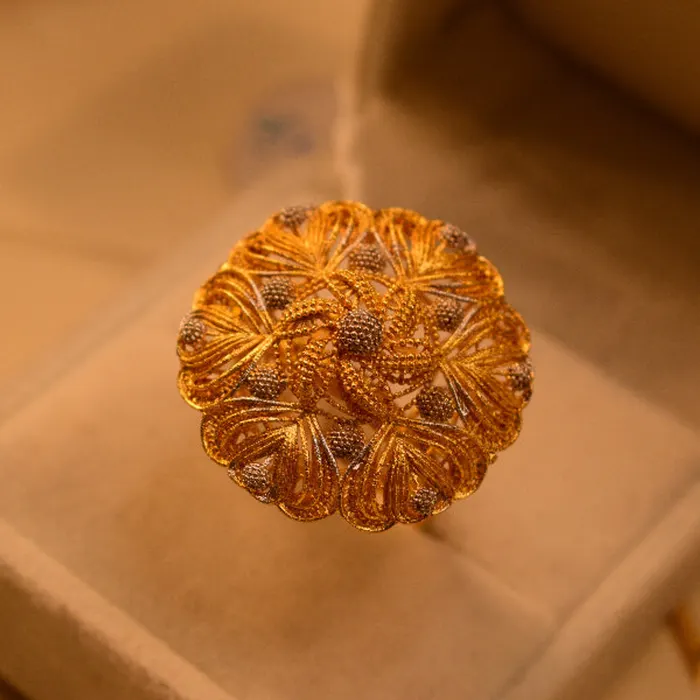 Stylish Unique Design 22K RP 3.450 Gram Gold Plated Ring, alternate view