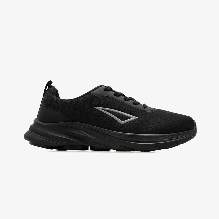 Men's Lace-Up Mesh Sneakers in Black