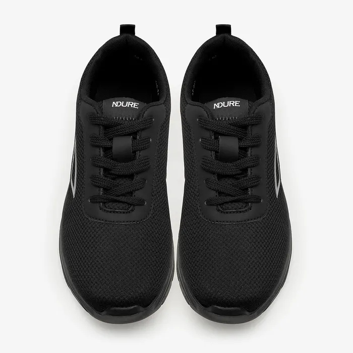 Men's Lace-Up Mesh Sneakers in Black, alternate view