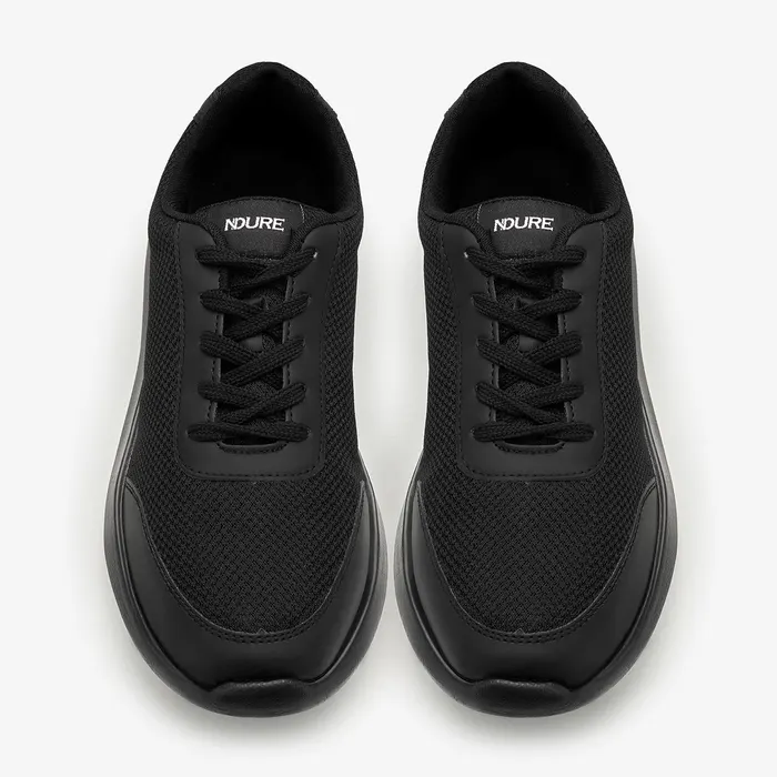 Men's Lace-Up Sneakers in Black (LOC-0002), alternate view