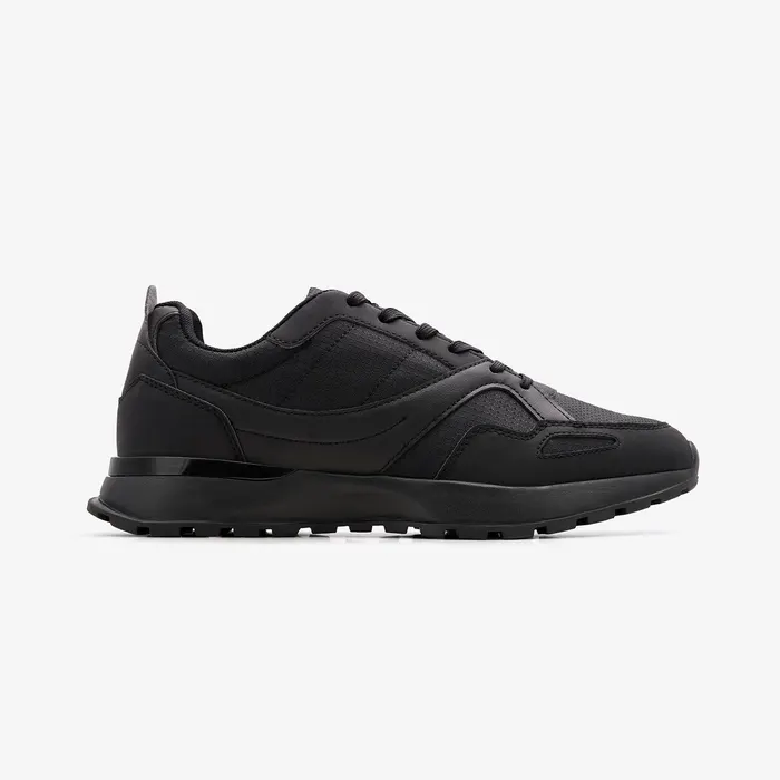 Men's Color-Combination Sneakers in Black