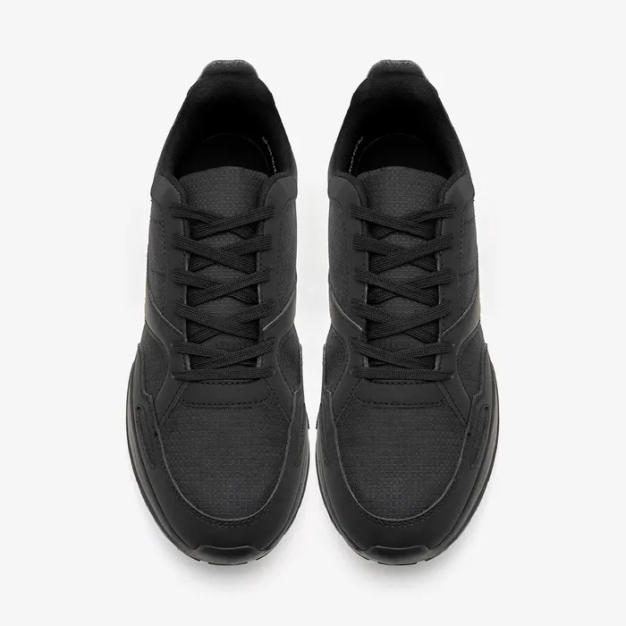 Men's Color-Combination Sneakers in Black, alternate view
