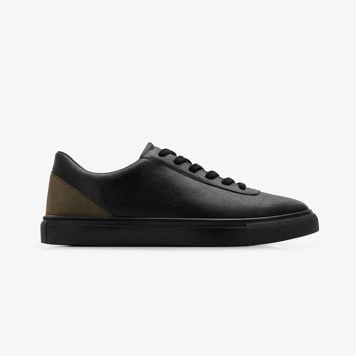 Hasan Raheem Men's Tonal Black Sneaker in Blk/Olv
