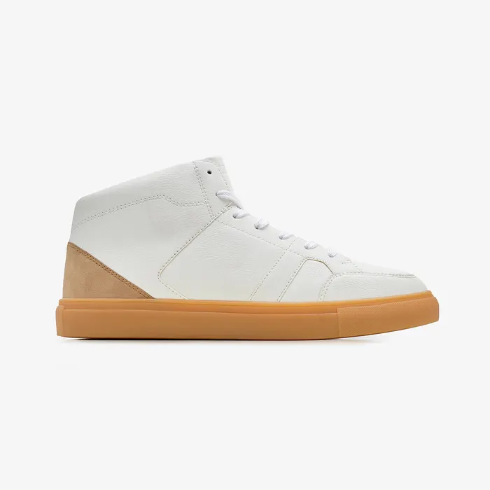 Hasan Raheem Men's Contrast Detail in Off-White and Beige in O.Wht/Beg, men's sneakers