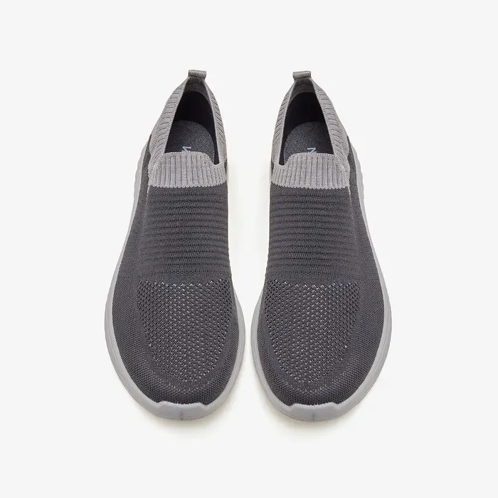 Men's Contrast Sole Sneakers in Grey, alternate view