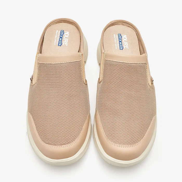Men's Mesh Mule Sneakers in Beige, alternate view