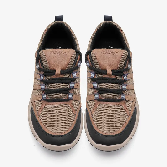 Men's Contrast Sole Sneakers in Khaki, alternate view