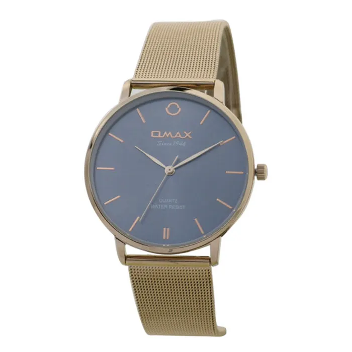 Omax HXM01R98I- Men leather strap watch in Blue
