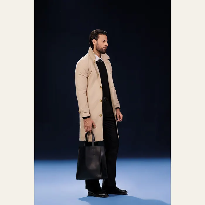 Beige Technical Trench Coat