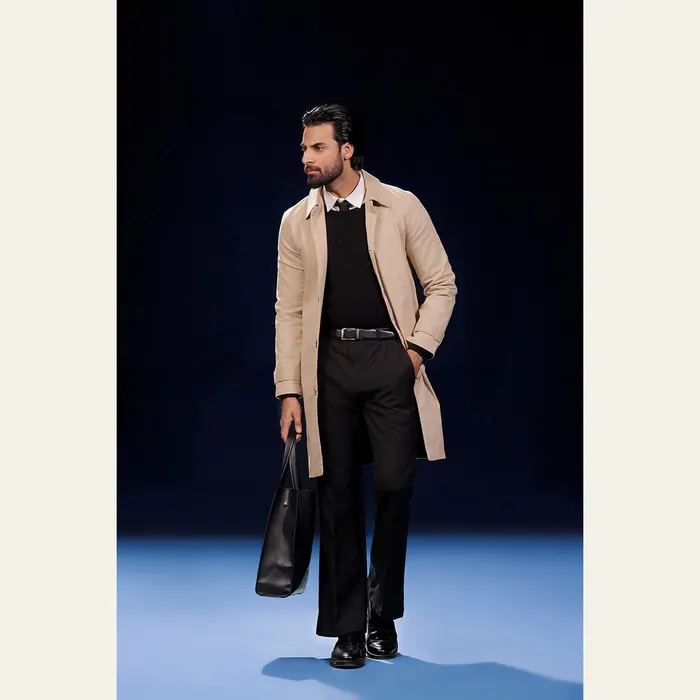 Beige Technical Trench Coat, alternate view