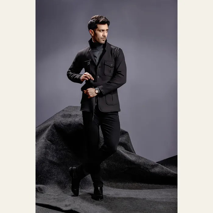 Black Belted Safari Jacket