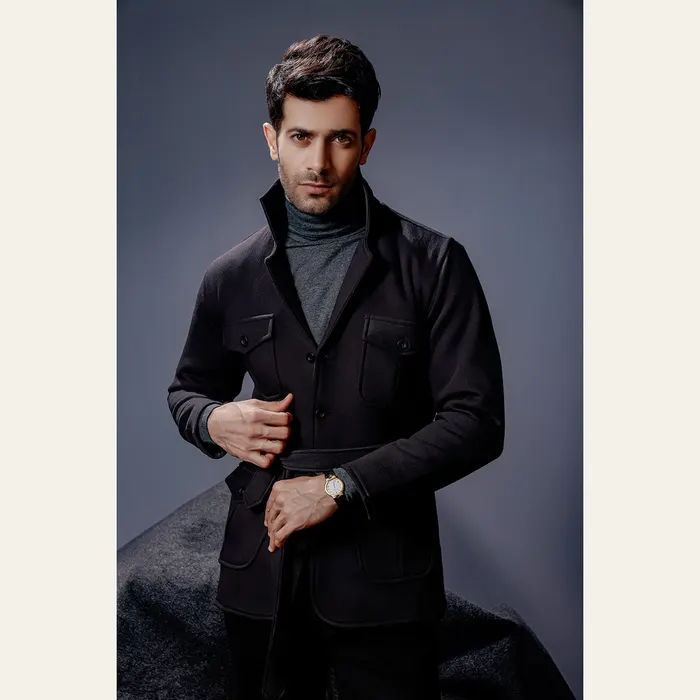 Black Belted Safari Jacket, alternate view