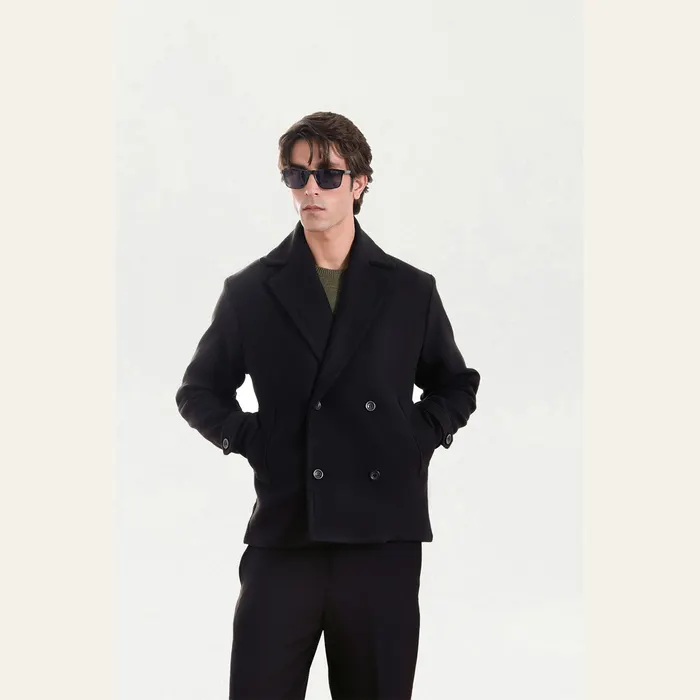 Black Wool Pea Coat