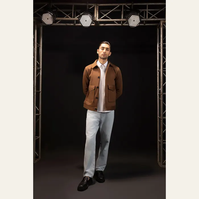 Brown Down Workwear Jacket, alternate view