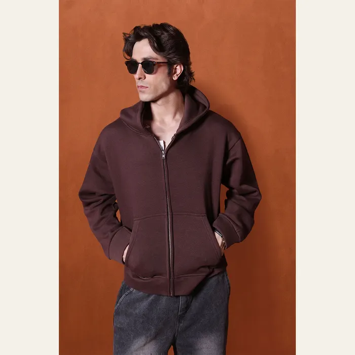 Brown Essential Hoodie, alternate view