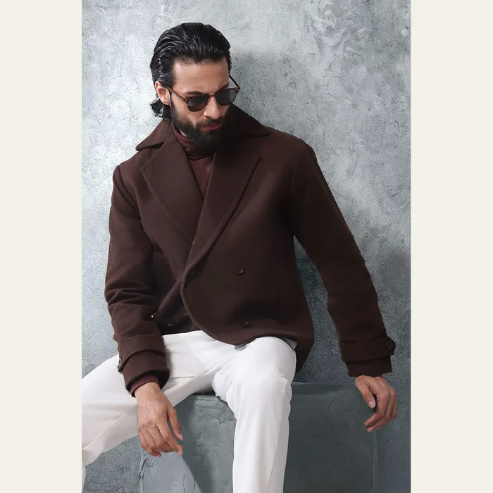 Brown Wool Pea Coat