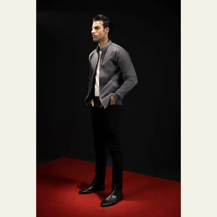 Charcoal Racer Jacket, alternate view