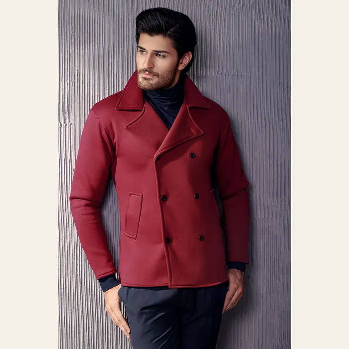 Maroon Pea Coat