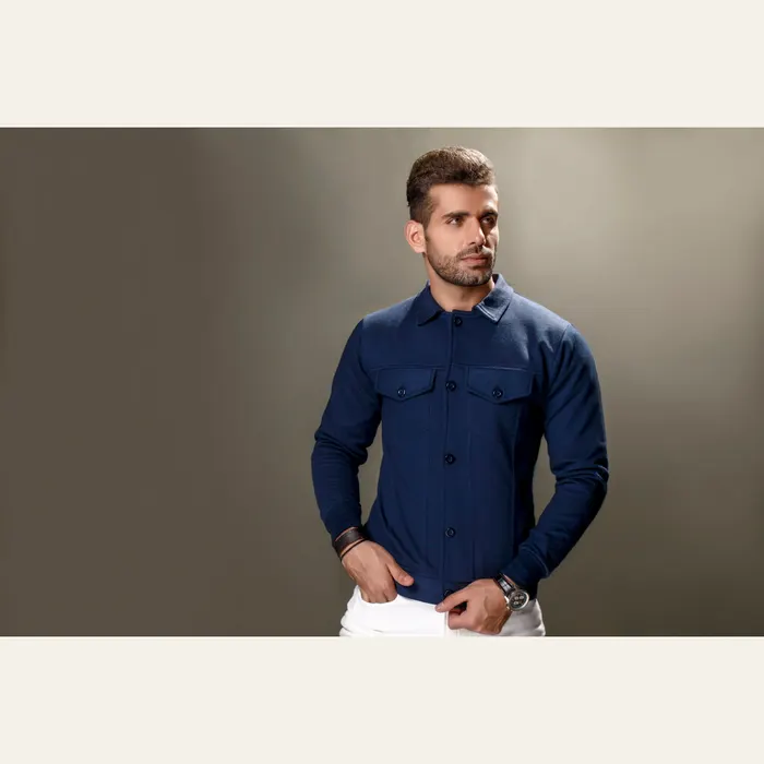 Navy Blue Trucker Jacket, alternate view